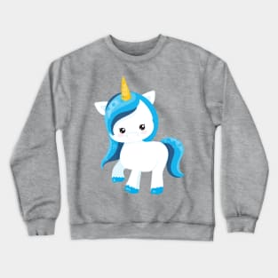 Cute Unicorn, Magic Unicorn, Winter, Snowflakes Crewneck Sweatshirt